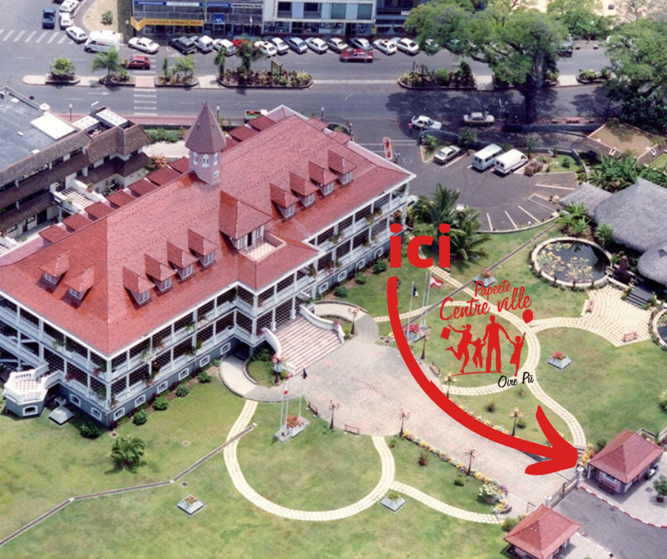 Plan d'accès au bureau de l'association Papeete Centre Ville